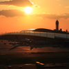関空の夕日