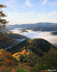 晴れ渡った峠から