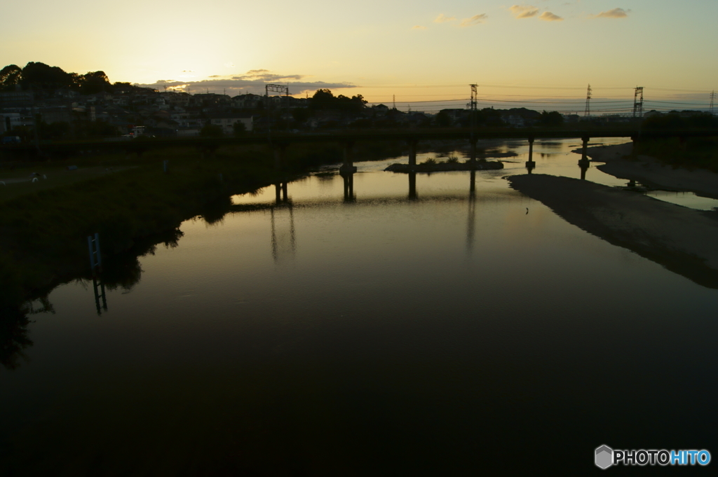 大阪　大和川からの景色～柏原～