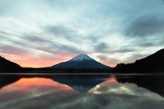 燃える富士