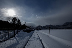 冬の無人駅