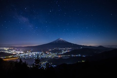 富士と天の川