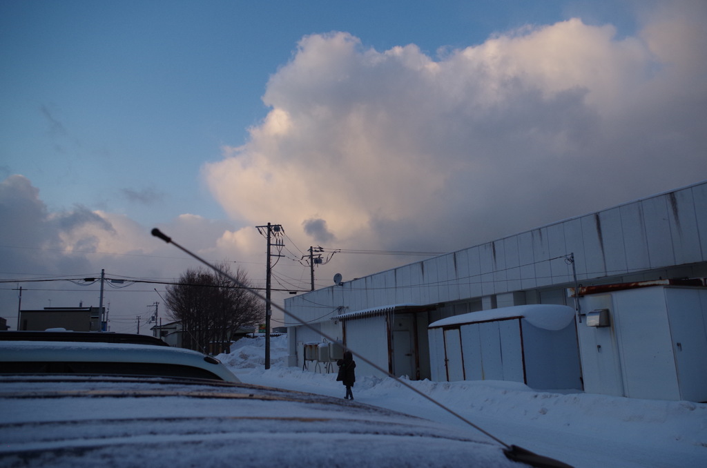 止んだと思った端から雪雲が・・・