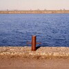 休日の釣り場で