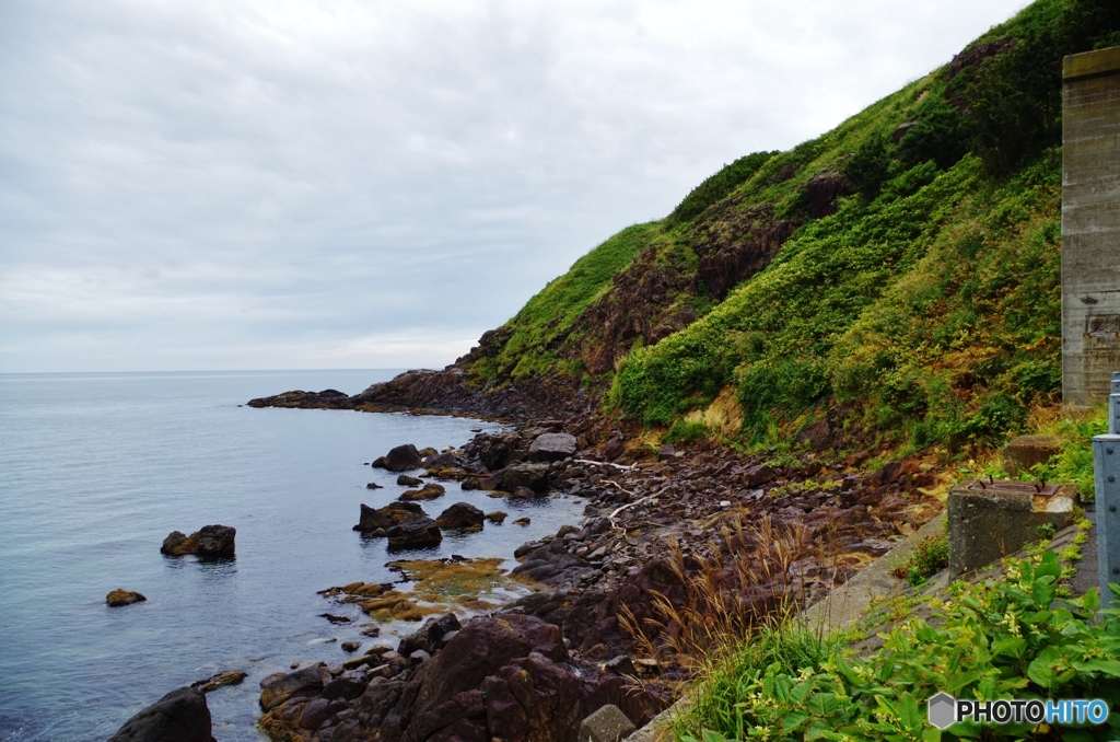 増毛の海岸で・・・