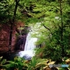 ヤシカマットで撮る白扇の滝・・・