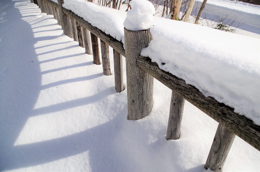 展望所も雪でいっぱい・・・