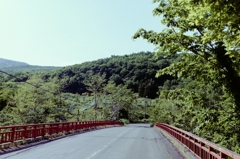 やっとセミ鳴く・・・・橋の上