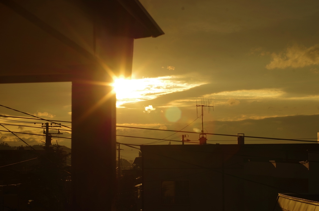 雨あがって夕暮れ・・・