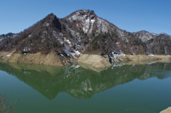 渇水のダム湖・・・