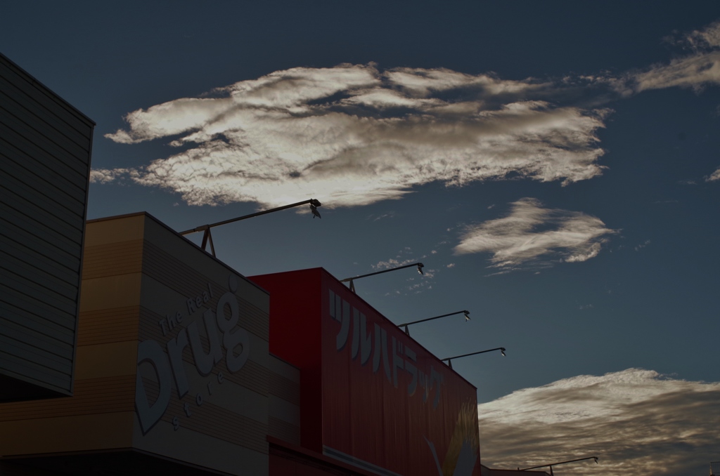 買い物帰りに見上げれば・・・