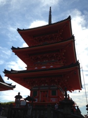 temple with blue sky