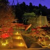 談山神社に灯りがともる