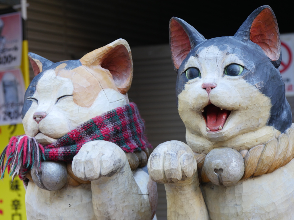 招き猫のつもり