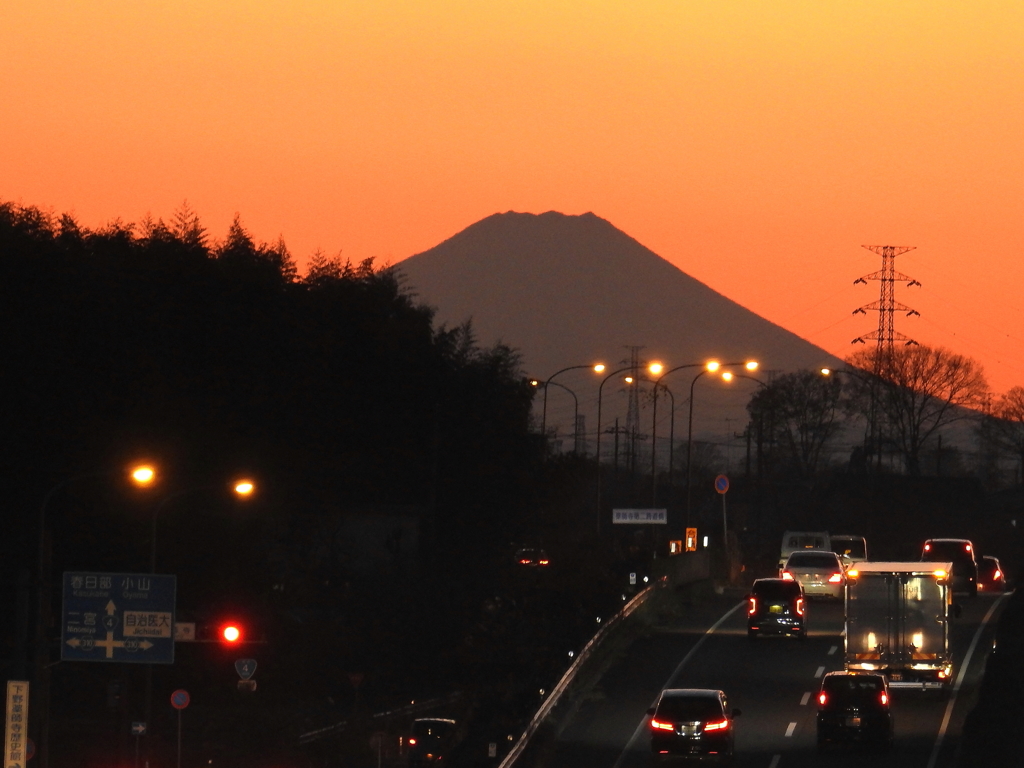 富士山夕景