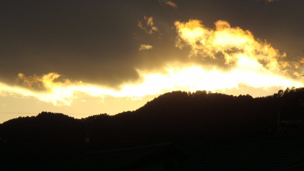 比叡に沈んだ夕焼け　１２月２７日