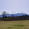 開田高原から御嶽山を望む