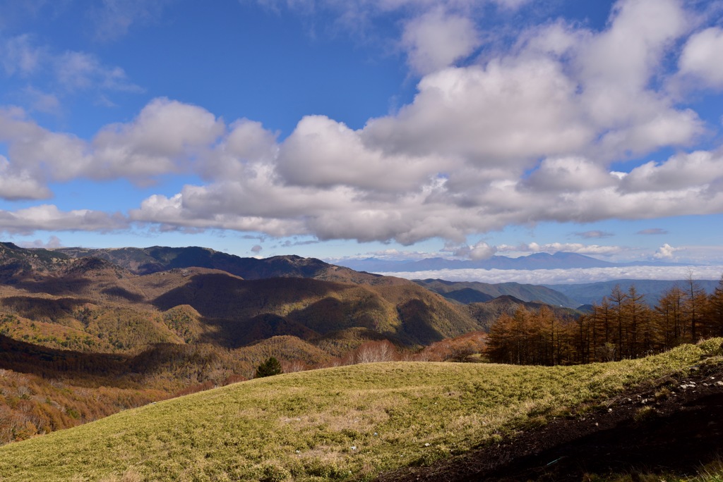 雲海と山の紅葉