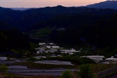 棚田の夕焼け