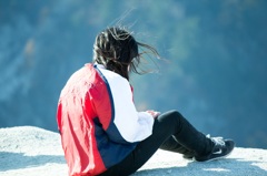 日向山 山頂 女子