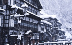 雪の銀山温泉