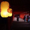 神社の朝
