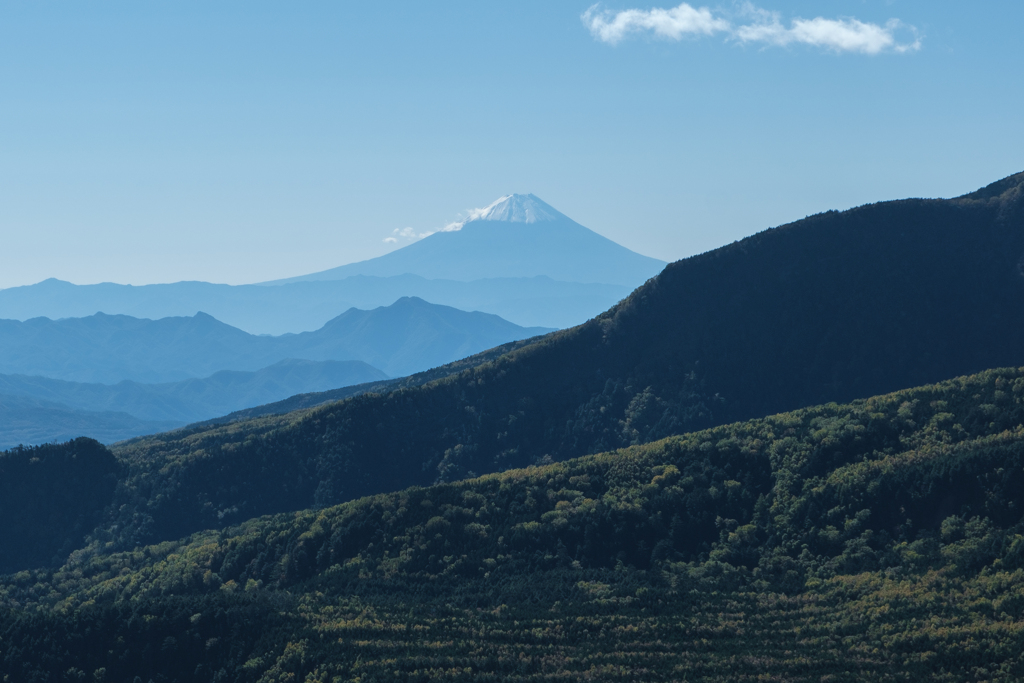 にゅうから見える富士山