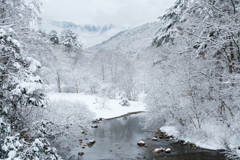 烏川渓谷　雪景色