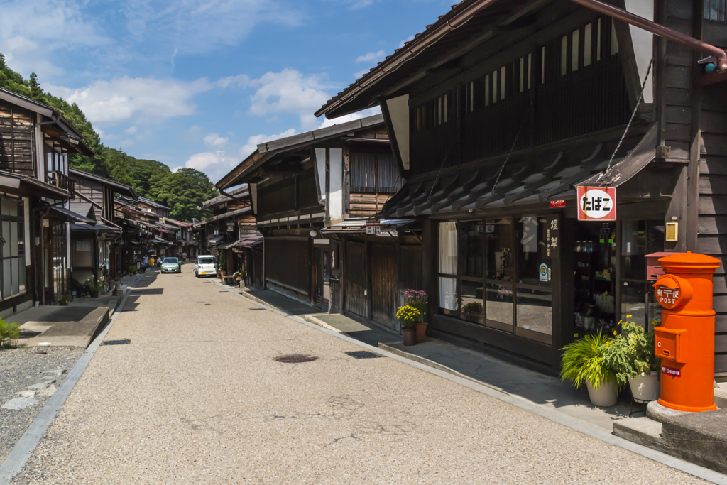 真夏の宿場町