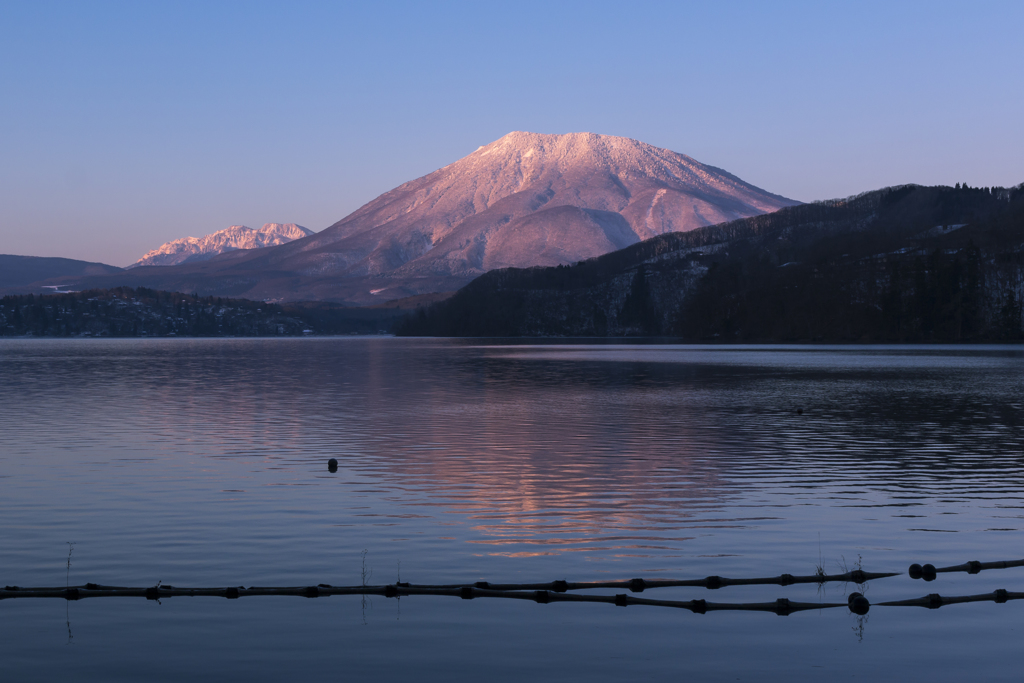 染まる黒姫山