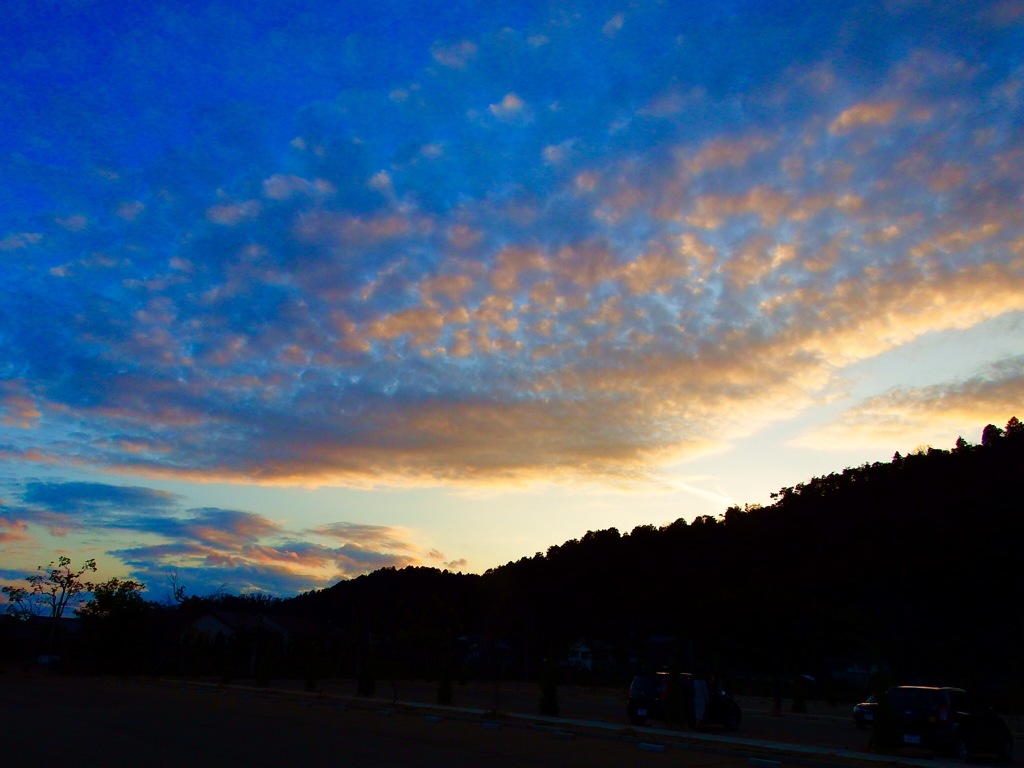 青空と夕焼け