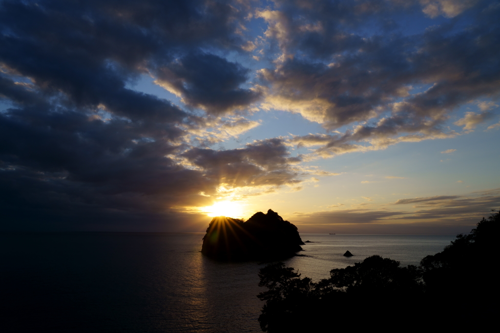 堂ヶ島の夕日