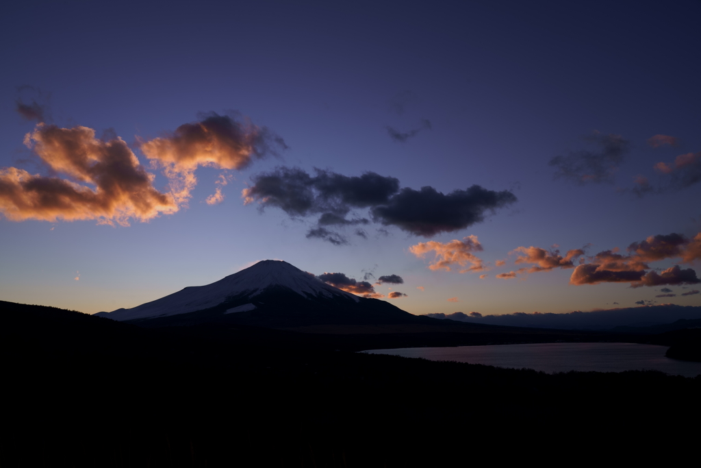 大寒のパノラマ台夕暮れ①