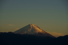 富士夕景～甲府盆地から