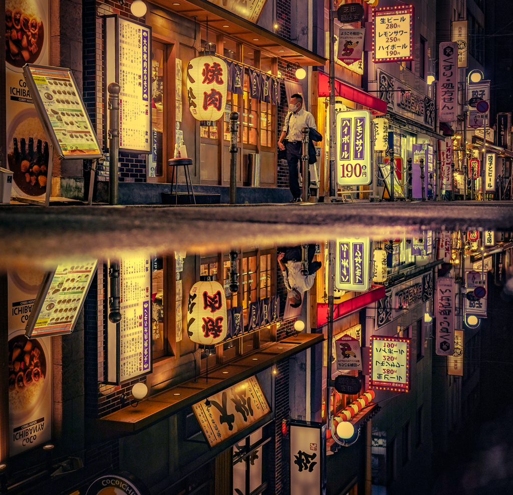水たまりの街　９