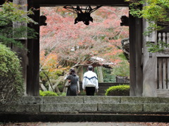 二人で紅葉