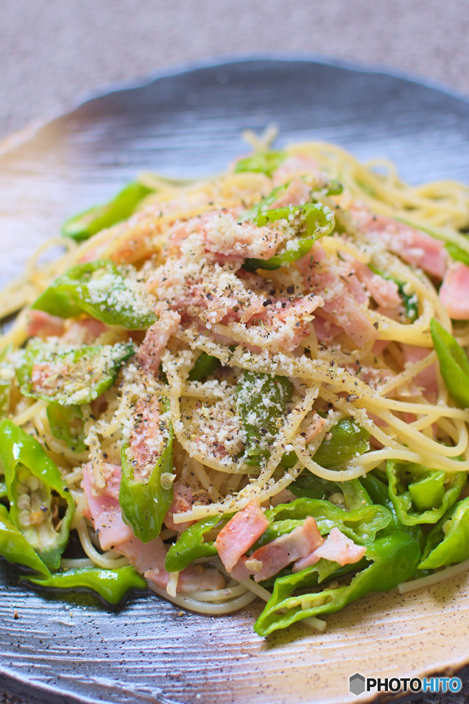 シシトウのパスタ