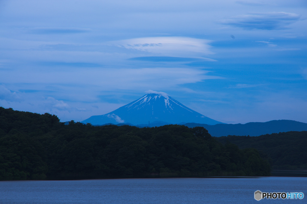 狭山湖からの富士山