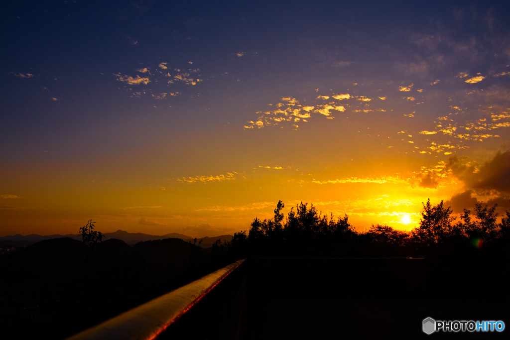 天覧山からの夕焼け