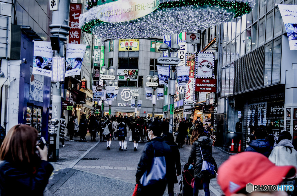 十二月の渋谷センター街