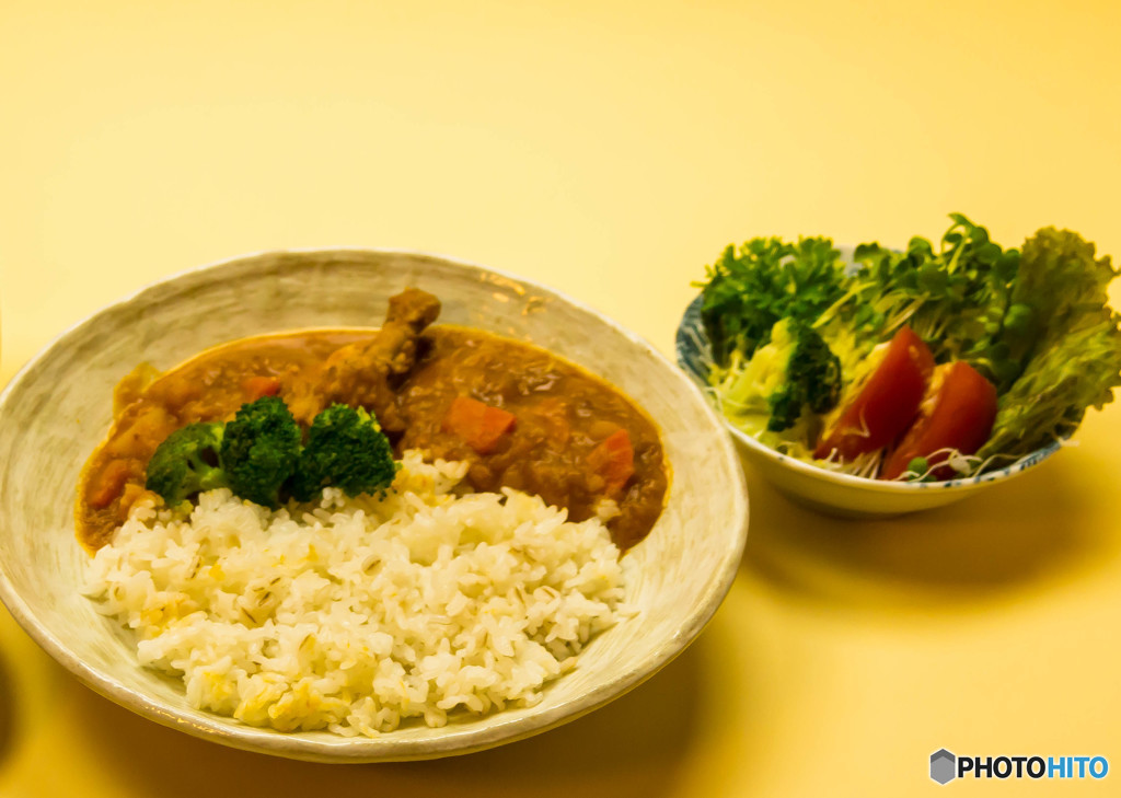 自作の野菜トリカレー