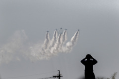 静浜基地　航空祭　ブルーインパルス　予行