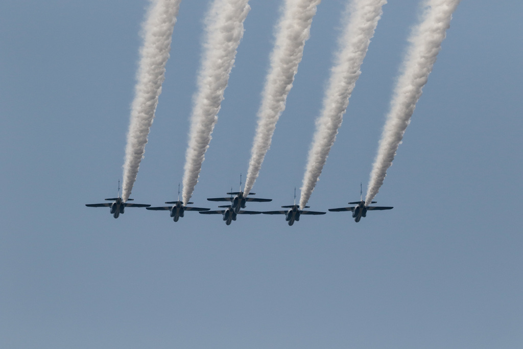 静浜基地　航空祭　ブルーインパルス　予行