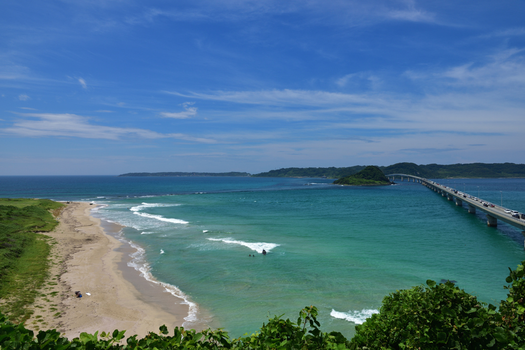 真夏の角島大橋