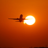 Setting sun Jetstar Airways