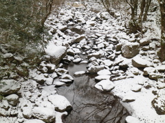 残雪（菊池川上流）