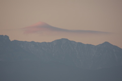 朝日をうける雲