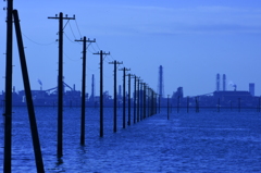 木更津の海中電柱
