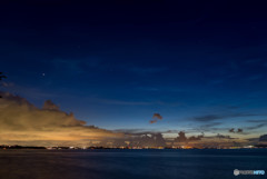 海中道路からの夕景（金武湾）