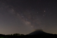 富士山と天の川